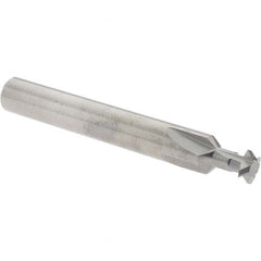 Accupro - 1/4° 1/4" Cut Diam, 0.072" Cut Width, 1/4" Shank, Solid Carbide Double-Angle Cutter - Exact Tooling