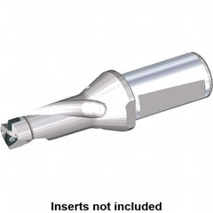 Kennametal - 96mm Max Drill Depth, 2xD, 48mm Diam, Indexable Insert Drill - 2 Inserts, 40mm Shank Diam, Whistle Notch Shank - Exact Tooling