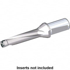 Kennametal - 188mm Max Drill Depth, 4xD, 48mm Diam, Indexable Insert Drill - 2 Inserts, 40mm Shank Diam, Whistle Notch Shank - Exact Tooling