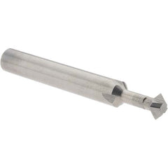Accupro - 1/4° 1/4" Cut Diam, 1/8" Cut Width, 1/4" Shank, Solid Carbide Double-Angle Cutter - Exact Tooling