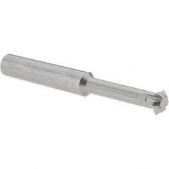 Accupro - 1/2° 1/2" Cut Diam, 0.187" Cut Width, 1/2" Shank, Solid Carbide Double-Angle Cutter - Exact Tooling