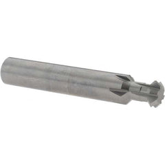 Accupro - 1/2° 1/2" Cut Diam, 0.187" Cut Width, 1/2" Shank, Solid Carbide Double-Angle Cutter - Exact Tooling