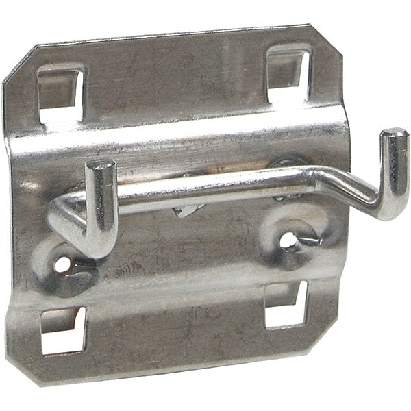 NMC - 2" Long Double Rod 90° End Bend Pegboard Hook - 2" Projection, 90° Bend, Stainless Steel - Exact Tooling