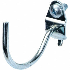 NMC - 2" ID, 2-1/4" Long Pegboard Curved Hook Pegboard Hook - 2-1/4" Projection, Steel - Exact Tooling