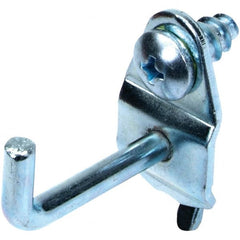 NMC - 1-1/8" Long Pegboard Hook - 1-1/8" Projection, 90° Bend, Steel - Exact Tooling