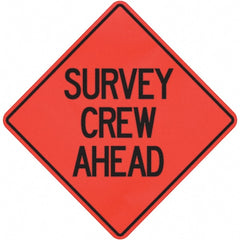 PRO-SAFE - "Survey Crew Ahead," 36" Wide x 36" High Vinyl Traffic Control Sign - Exact Tooling