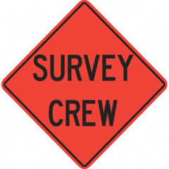 PRO-SAFE - "Survey Crew," 36" Wide x 36" High Vinyl Traffic Control Sign - Exact Tooling