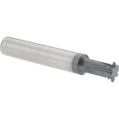 Accupro - 3/8° 3/8" Cut Diam, 0.072" Cut Width, 3/8" Shank, Solid Carbide Double-Angle Cutter - Exact Tooling