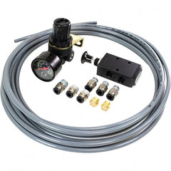 Air Vise Workholding - 13 Piece Vise Pneumatic Operation Kit - Steel, Brass, Plastic - Exact Tooling