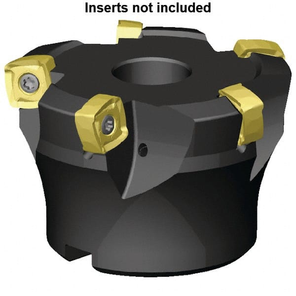 Kennametal - 5 Inserts, 3" Cutter Diam, 0.098" Max Depth of Cut, Indexable High-Feed Face Mill - 1" Arbor Hole Diam, 50mm High, 7793VXO12 Toolholder, XO..1205.. Inserts, Series 7793 - Exact Tooling