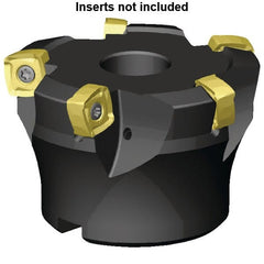 Kennametal - 5 Inserts, 63mm Cutter Diam, 2.5mm Max Depth of Cut, Indexable High-Feed Face Mill - 22mm Arbor Hole Diam, 40mm High, 7793VXO12 Toolholder, XO..1205.. Inserts, Series 7793 - Exact Tooling