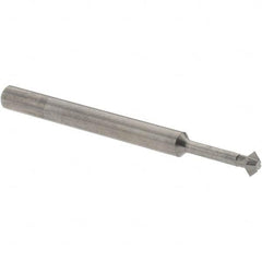 Accupro - 1/8° 1/8" Cut Diam, 0.062" Cut Width, 1/8" Shank, Solid Carbide Double-Angle Cutter - Exact Tooling