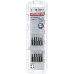 Wiha - 1/4" Drive, Pozidriv Screwdriver Bit - 1" OAL - Exact Tooling