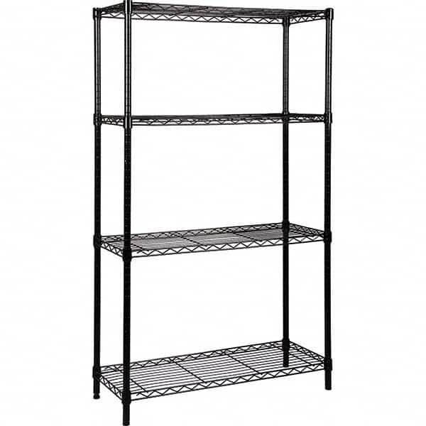 Quantum Storage - 4 Shelf Wire Shelving - Starter Unit - 36" Wide x 60" Deep x 86" High, - Exact Tooling