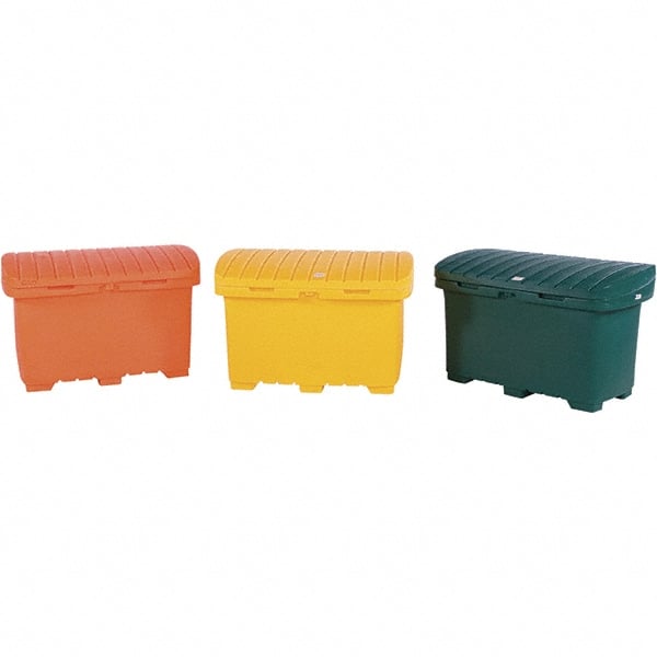 UltraTech - 15 Cu Ft, 350 Lb Load Capacity Green Polyethylene Tote Container - 48" Long x 31" Wide x 41.8" High, Lid Included - Exact Tooling