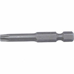 Wiha - T20 Power Bit - 1/4" Drive, 2" OAL - Exact Tooling