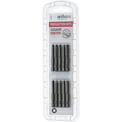 Wiha - #3" Square Size Power Bit - 1/4" Drive, 2" OAL - Exact Tooling