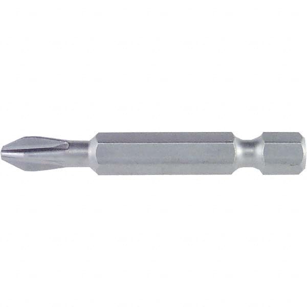 Wiha - #2 Power Bit - 1/4" Drive, 2" OAL - Exact Tooling