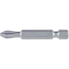Wiha - #2 Power Bit - 1/4" Drive, 2" OAL - Exact Tooling