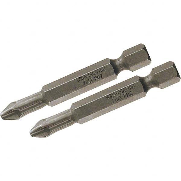 Wiha - #0 Power Bit - 1/4" Drive, 2" OAL - Exact Tooling