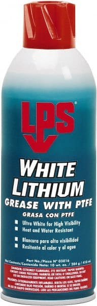 LPS - 10 oz Aerosol Lithium General Purpose Grease - White, 290°F Max Temp, NLGIG 2, - Exact Tooling