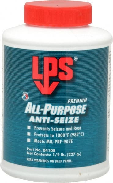 LPS - 0.5 Lb Can General Purpose Anti-Seize Lubricant - Molybdenum Disulfide, -65 to 1,800°F, Blue/Gray, Water Resistant - Exact Tooling