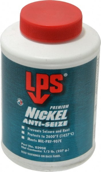 LPS - 0.5 Lb Can Extreme Temperature Anti-Seize Lubricant - Nickel, -65 to 2,600°F, Silver Gray, Water Resistant - Exact Tooling