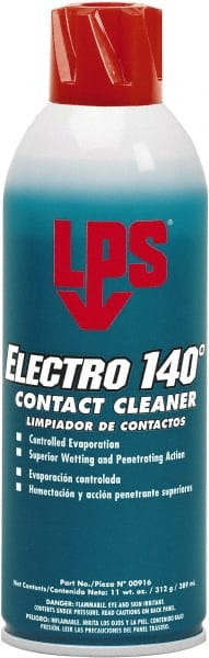 LPS - 11 Ounce Bottle Contact Cleaner - 144°F Flash Point, 15.14 kV Dielectric Strength, Flammable, Plastic Safe - Exact Tooling