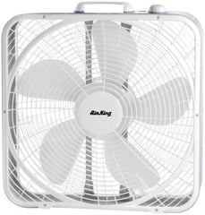 Air King - 20" Blade, 1/25 hp, 2,220/1,920/1,530 CFM, Fixed Box Fan - 1 Amp Rating, 110 Volts, 3 Speed, 955 RPM - Exact Tooling