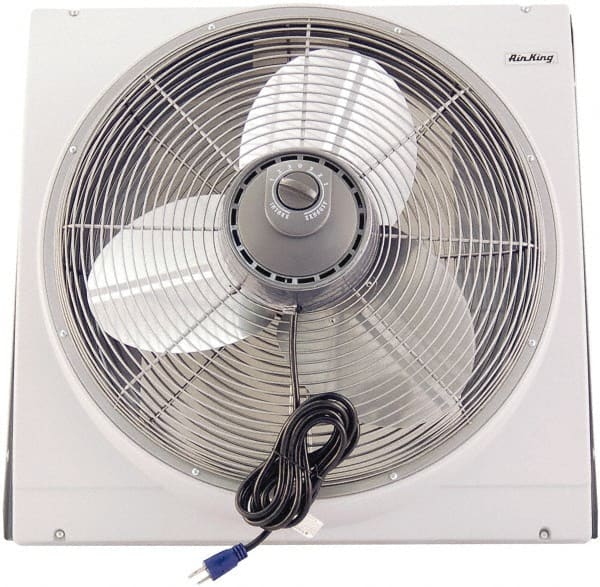Air King - 20" Blade, 3,560 Max CFM, Window Fan - 1.8/3.2 Amps, 110 Volts, 3 Speed - Exact Tooling
