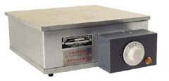 WAAGE - 24" Long x 12 Wide x 6" High, 230 Volt Hot Plate - 300 to 700°F, 1 Burner, 3200 Watt, 14 Amps - Exact Tooling