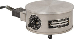 WAAGE - 4" High, 115 Volt Hot Plate - 150 to 550°F, 1 Burner, 600 Watt, 6" Diam, 6 Amps - Exact Tooling