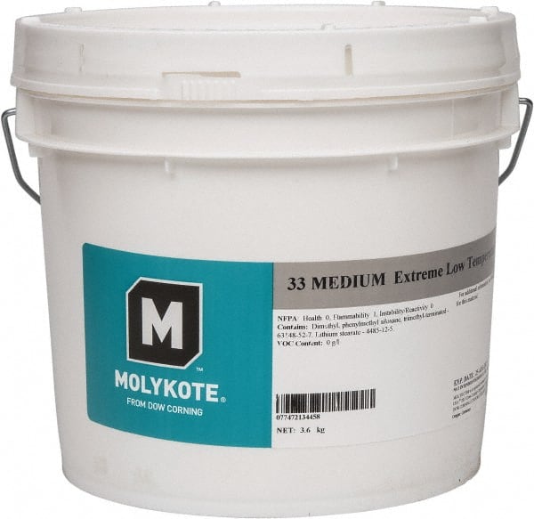 Dow Corning - 8 Lb Can Lithium Low Temperature Grease - Pink, Low Temperature, 400°F Max Temp, NLGIG 2, - Exact Tooling