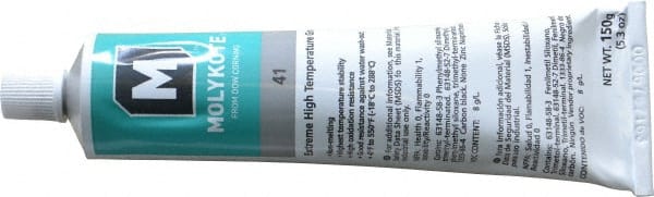 Dow Corning - 5.3 oz Tube Lithium High Temperature Grease - Black, High Temperature, 550°F Max Temp, NLGIG 2, - Exact Tooling