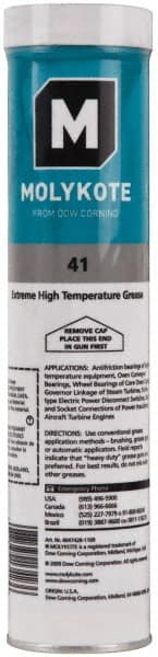Dow Corning - 14.1 oz Cartridge Lithium High Temperature Grease - Black, High Temperature, 550°F Max Temp, NLGIG 2, - Exact Tooling