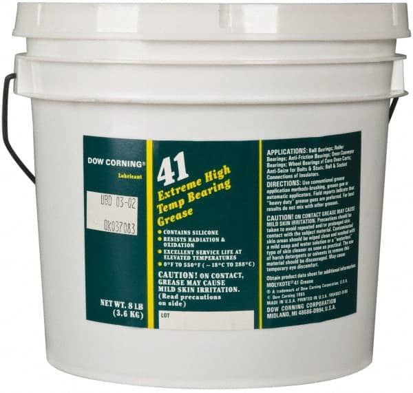 Dow Corning - 8 Lb Can Lithium High Temperature Grease - Black, High Temperature, 550°F Max Temp, NLGIG 2, - Exact Tooling