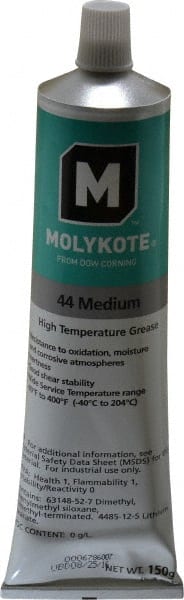Dow Corning - 5.3 oz Tube Lithium High Temperature Grease - White, High Temperature, 400°F Max Temp, NLGIG 2, - Exact Tooling