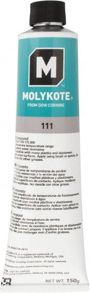 Dow Corning - 5.3 oz Tube Silicone/Moly Lubricant - White/Light Gray, -40°F to 392°F, Food Grade - Exact Tooling