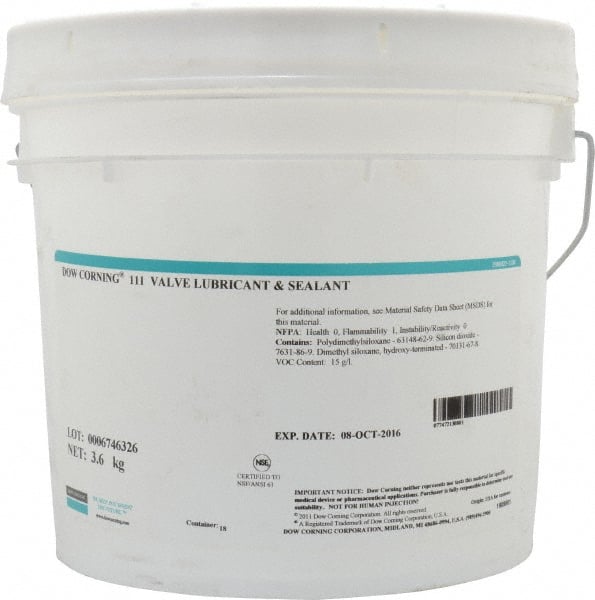 Dow Corning - 8 Lb Can Silicone/Moly Lubricant - White/Light Gray, -40°F to 392°F, Food Grade - Exact Tooling