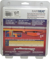 EasyHeat - 12' Long, Preassembled, Fixed Length, Fixed Wattage, Protection Heat Cable - 120 Input Volts, 84 Watts - Exact Tooling