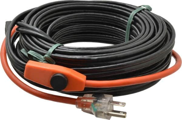 EasyHeat - 40' Long, Preassembled, Fixed Length, Fixed Wattage, Protection Heat Cable - 120 Input Volts, 280 Watts - Exact Tooling