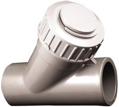 Simtech - 2" Pipe, Socket Ends, PVC Y-Strainer - 90 psi Pressure Rating - Exact Tooling
