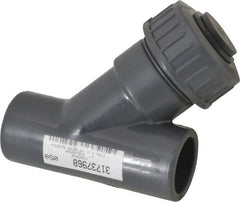 Simtech - 1" Pipe, Socket Ends, PVC Y-Strainer - 150 psi Pressure Rating - Exact Tooling