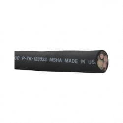 Made in USA - 250', 8/4 Gauge/Conductors, Black, Green, Red & White Indoor & Outdoor Replacement Cord - 0 Receptacles, 35 Amps, 600 Volts, UL SOOW - Exact Tooling