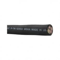 Made in USA - 250', 8/4 Gauge/Conductors, Black, Green, Red & White Indoor & Outdoor Replacement Cord - 0 Receptacles, 35 Amps, 600 Volts, UL SOOW - Exact Tooling