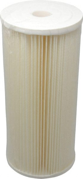 Pentair - 4-1/2" OD, 5µ, Cellulose Polyester Pleated Cartridge Filter - 9-3/4" Long, Reduces Sediments - Exact Tooling