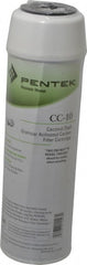 Pentair - 2-7/8" OD, 20µ, Granular Activated Carbon Maximum Absorption Cartridge Filter - 9-3/4" Long, Reduces Tastes, Odors & Sediments - Exact Tooling
