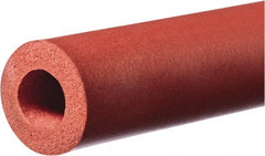 Value Collection - 3/8" ID to 7/8" OD, Silicone Foam Cylinder - 60" Long, 7 psi Tensile Strength, -100 to 500°F - Exact Tooling