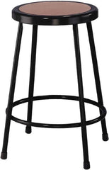 NPS - 24 Inch High, Stationary Fixed Height Stool - 14 Inch Deep x 14 Inch Wide, Hardboard Seat, Black - Exact Tooling