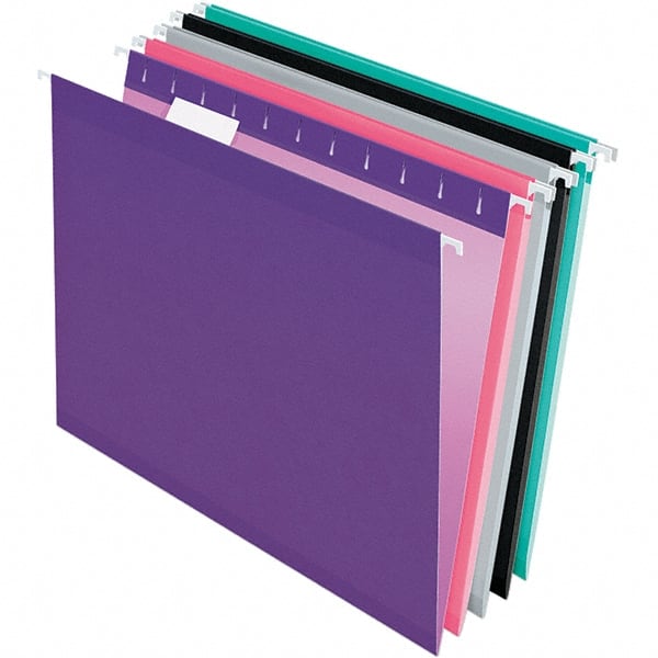 Pendaflex - 8-1/2 x 11", Letter Size, Assorted Colors, Hanging File Folder - 11 Point Stock, 1/5 Tab Cut Location - Exact Tooling